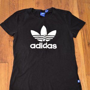 Adidas Black Cotton T-Shirt Size Small